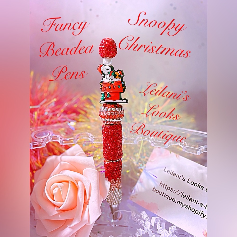 Christmas Fancy snoopy pen/fancy pens/Fancy Beaded Pens, Fancy pens,